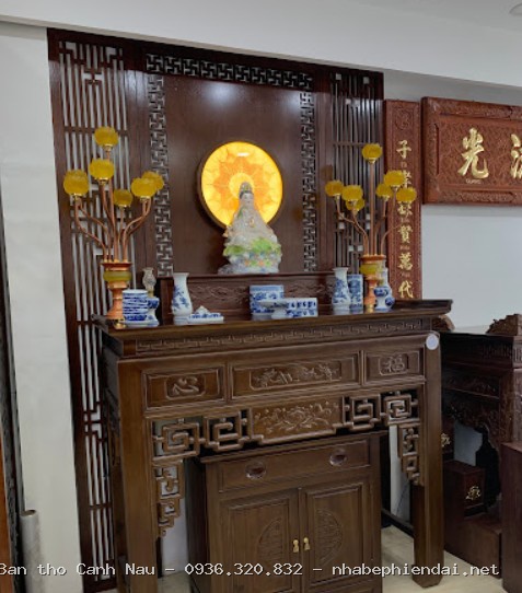 Mẫu phòng thờ đẹp hiện đại – Bàn Tủ Thờ Triện Sang Trọng tại Long Biên