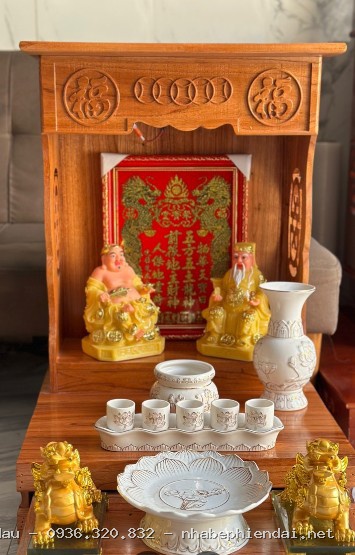 Phòng thờ Gỗ Tự nhiên sang trọng tại Hoàng Mai