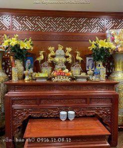 Bàn Thờ Chung Cư Gỗ Sồi