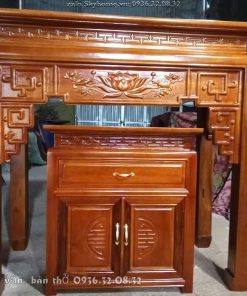 Bàn thờ hoa sen dáng cung đình