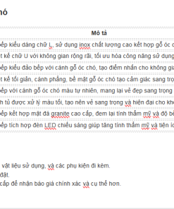Báo giá TỦ BẾP INOX CÁNH GỖ ÓC CHÓ