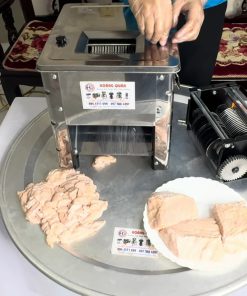 Cắt nầm heo, nầm bò bằng máy thái thịt tươi QL90 dao rời 5 mm và 7 mm - chi tiết máy 2