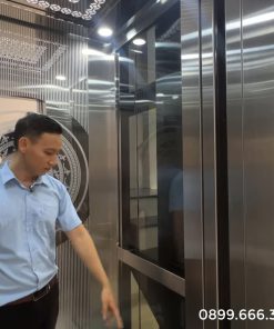 Thang máy gia đình khung thép vách kính 350 kg - chi tiết máy 8