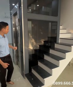 Thang máy gia đình khung thép vách kính 350 kg - chi tiết máy 5