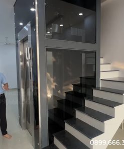 Thang máy gia đình khung thép vách kính 350 kg - chi tiết máy 7