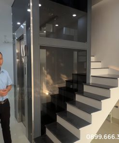 Thang máy gia đình khung thép vách kính 350 kg - chi tiết máy 22