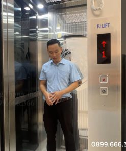 Thang máy gia đình khung thép vách kính 350 kg - chi tiết máy 19
