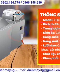 Máy Thái Rau Củ Quả Tự Động YQC660 Công Nghiệp Năng Suất Đến 660kg/giờ