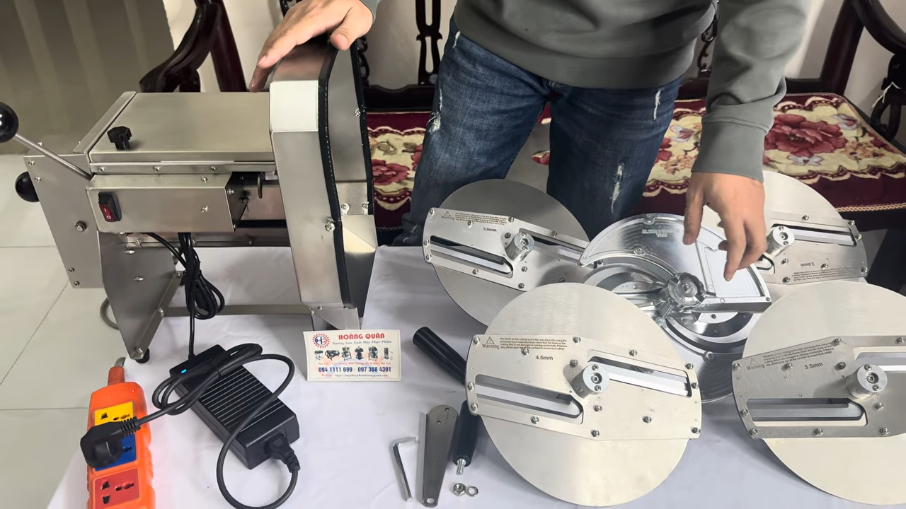 (309) GIỚI THIỆU MÁY THÁI LÁT, THÁI SỢI QUAY ĐIỆN (2)