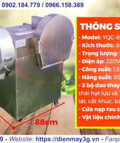 Máy thái rau củ quả đa năng QC802 - chi tiết máy 3
