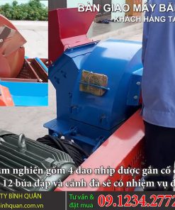 Khách hàng trực tiếp kiểm tra máy băm gỗ đa năng 5T tại xưởng - chi tiết máy 2