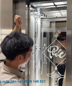 Thang máy khung thép vách kính cho nhà phố hẹp - chi tiết máy 2