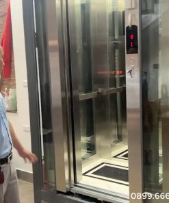 Bàn giao và giới thiệu mẫu thang máy quan sát (thang kính) tải trọng 450kg - chi tiết máy 5