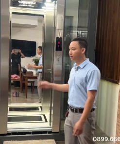 Bàn giao và giới thiệu mẫu thang máy quan sát (thang kính) tải trọng 450kg - chi tiết máy 7