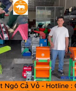 Máy tách hạt ngô cả vỏ chạy xăng linh hoạt