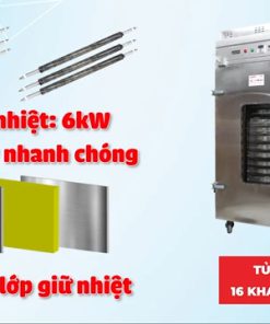 Máy sấy thực phẩm 16 khay xoay năng suất tới 112 kg mỗi mẻ - chi tiết máy 7