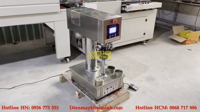 Máy viền mí lon KMCS200S E-Lock - Tự động đóng nắp lon xé (431) Máy viền mí lon KMCS200S – Tự động đóng nắp lon xé