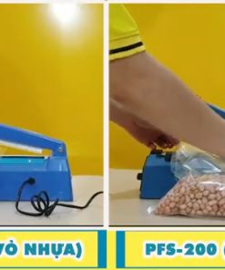 Điểm khác biệt giữa MÁY HÀN MIỆNG TÚI DẬP TAY vỏ nhựa PFS-300 và PFS-200