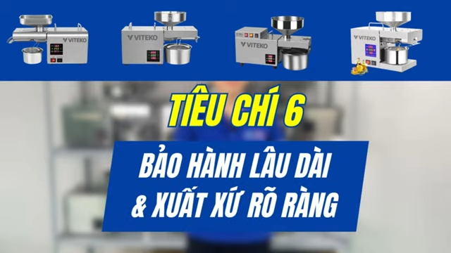 Hướng dẫn chọn mua MÁY ÉP DẦU GIA ĐÌNH - Ép Kiệt, Dầu Sạch (VITEKO) (6)