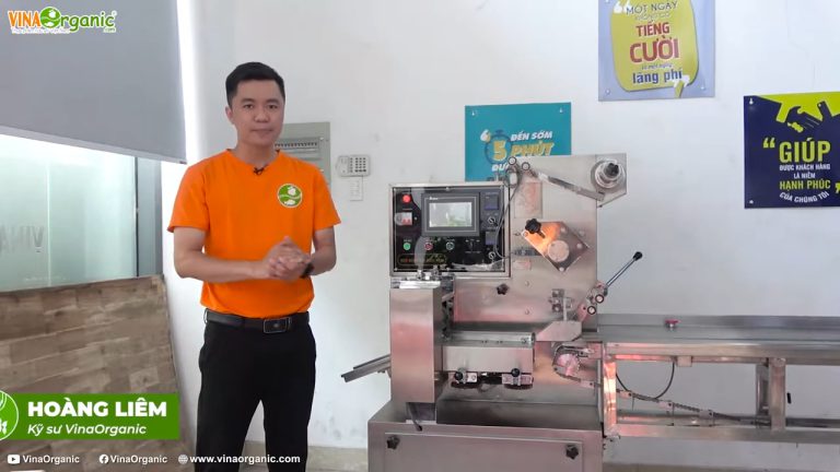 Hướng dẫn máy đóng gói thanh cốm gạo lứt, bánh kẹo kiểu nằm tự động VinaOrganic