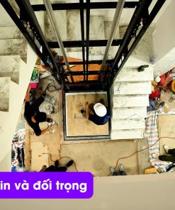 Quy trình lắp đặt thang máy Huy Hoàng Luxury trong 7 ngày - chi tiết máy 4