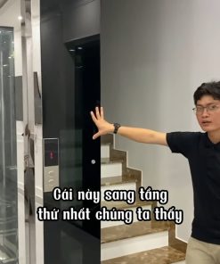 Thang máy khung thép vách kính cường lực - chi tiết máy 3