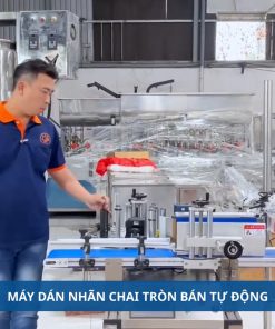 Máy Dán Nhãn Chai Tròn Bán Tự Động Gọn Chính Xác - chi tiết máy 3