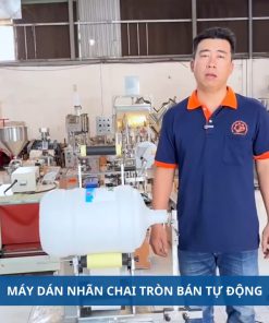 Máy dán nhãn chai tròn tự động - chi tiết máy 2