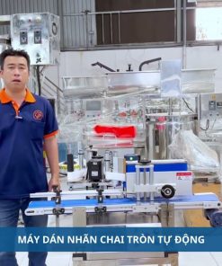 Máy Dán Nhãn Chai Tròn Tự Động Cho Bao Bì Sản Xuất  Cơ Khí Miền Nam