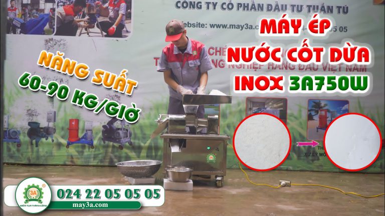 Máy Ép Nước Cốt Dừa Inox 3A750W Máy Ép Nước Cốt Dừa Inox 3A750W Ép Nước Cốt Dừa, Nghệ, Gừng, Rau Củ Quả Năng Suất Lên Tới 90 Kgh 4