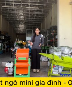 Máy tách hạt ngô cả vỏ lắp động cơ xăng