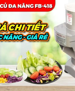 Máy Thái Rau Củ Quả 3 Lưỡi Cắt Lát Sợi Hạt Lựu FB-418