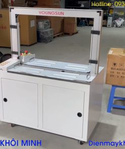 Máy đóng đai thùng tự động KMS-101A tự động đóng siết dây đai nhựa thùng carton giá rẻ