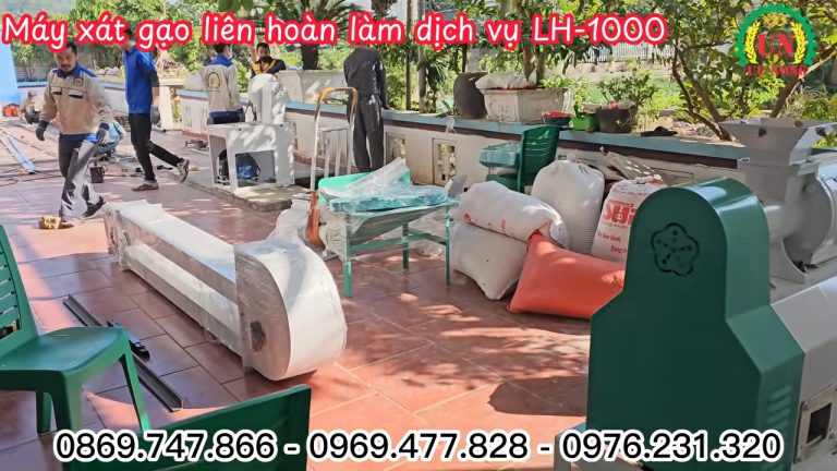 Lắp đặt máy xay xát gạo cho bác khách tại Lục Nam, Bắc Giang – máy xay xát gạo liên hoàn H1000 Máy xát gạo liên hoàn LH1000 lắp đặt tại Bắc Giang
