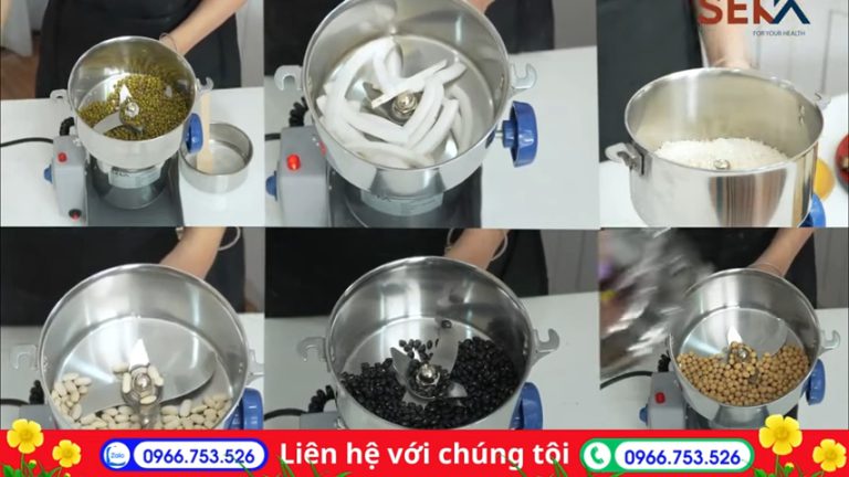 Máy xay CK SEKA SK200 Máy xay bột khô seka siêu mịn giá bao nhiêu, máy xay bột khô mini cầm tay xay gạo, ngũ cốc tại nhà (1)