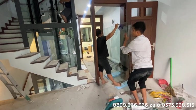 QUY TRÌNH LẮP ĐẶT KÍNH CƯỜNG LỰC THANG MÁY Quy trình chi tiết lắp kính thang máy gia đình 450kg (3)