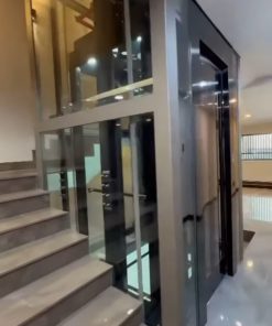Thang máy gia đình 350kg khung hợp kim nhôm vách kính cao cấp