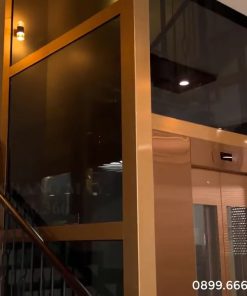 Thang máy gia đình cao cấp khung nhôm vách kính 630kg trong biệt thự 300m2