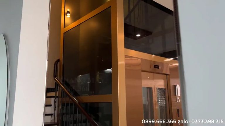 Thang máy gia đình cao cấp khung nhôm vách kính 630kg trong biệt thự 300m2