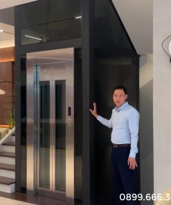 Thang máy kính hiện đại đẹp, sang trọng tại Vinhome Riverside