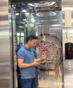 Thang máy khung thép vách kính 450kg cho Shophouse Vinhomes Ocean Park 1 - chi tiết máy 3