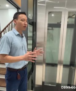 Xu hướng thang máy gia đình 450kg khung thép vách kính sang trọng, không gian thoáng