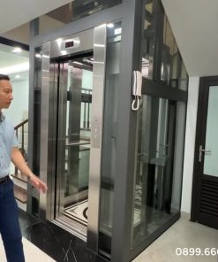 Thang máy 450kg lắp đặt giữa lòng thang bộ - chi tiết máy 7