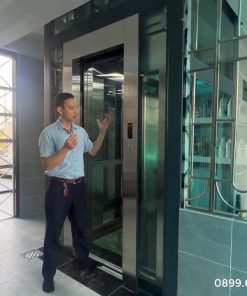 THANG MÁY KÍNH GIỮA THANG BỘ TẢI TRỌNG 350KG HIỆN ĐẠI CHO NHÀ PHỐ