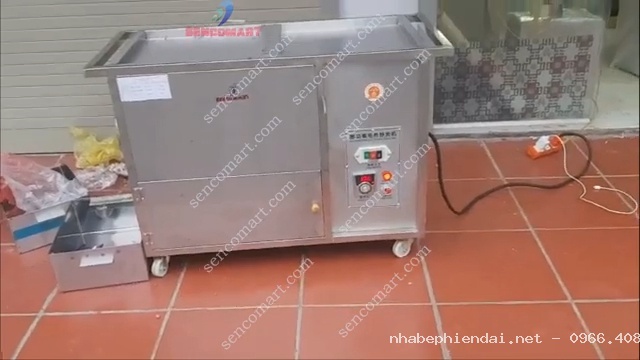 Máy rang hạt chạy điện rang hạt dẻ, đậu phộng và hạt điều năng suất lớn