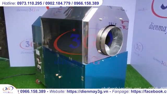 Máy rang hạt dẻ tự động 50kg/mẻ – Máy rang lạc điện công nghiệp năng suất lớn