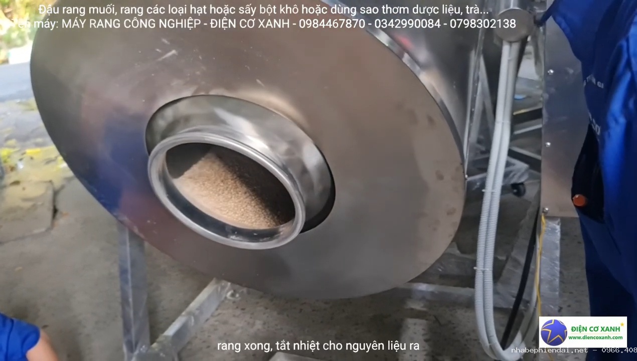 Máy rang đậu nành rang muối và rang hạt chất lượng ổn định