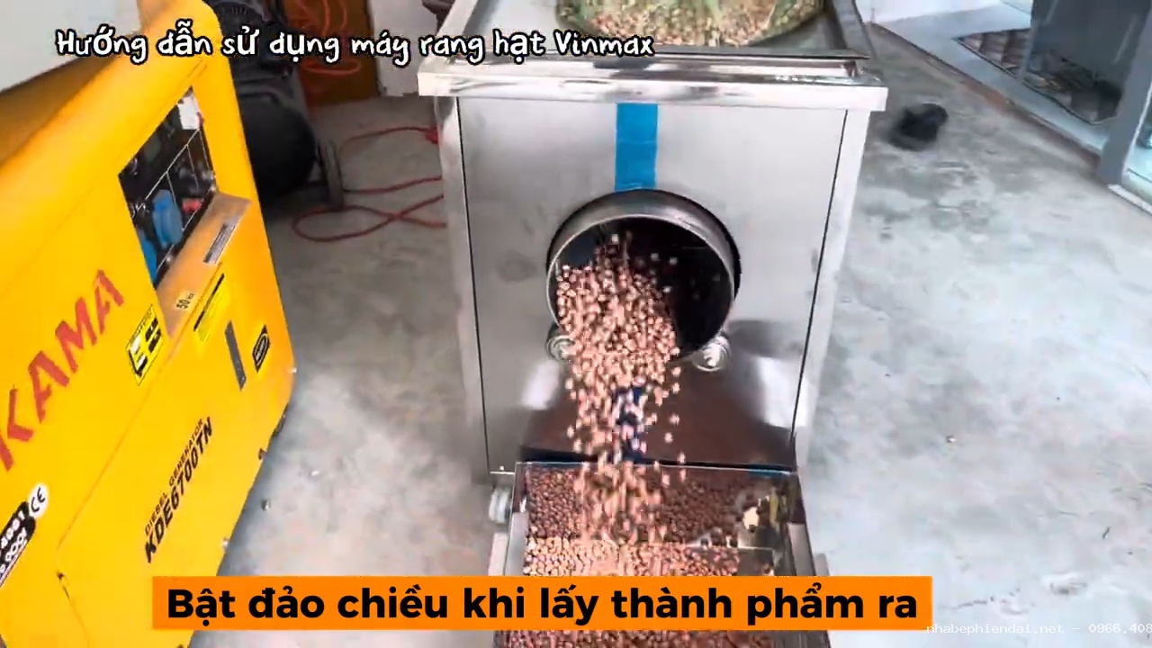 Máy rang hạt chạy bằng điện năng suất 7–8kg/mẻ