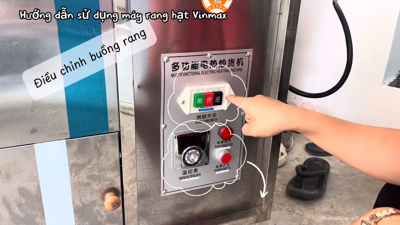 Máy rang hạt chạy bằng điện năng suất 7–8kg/mẻ
