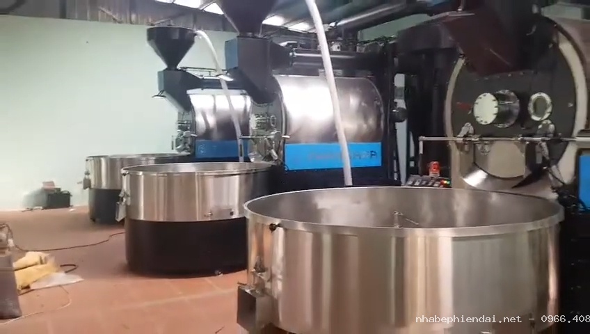 Máy rang cà phê 120kg Hot Air Automatic công suất lớn